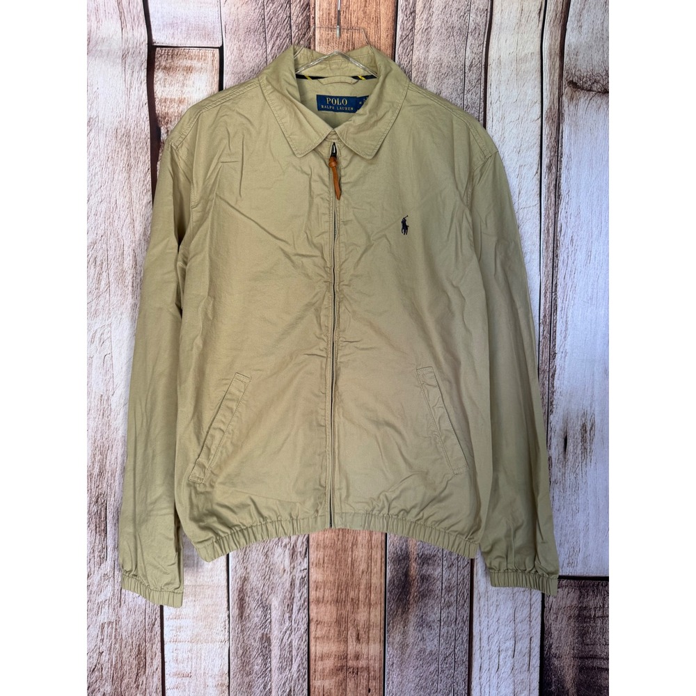 Polo Ralph Lauren Bayport Cotton Jacket Lightweight Tan Preppy Classic Medium